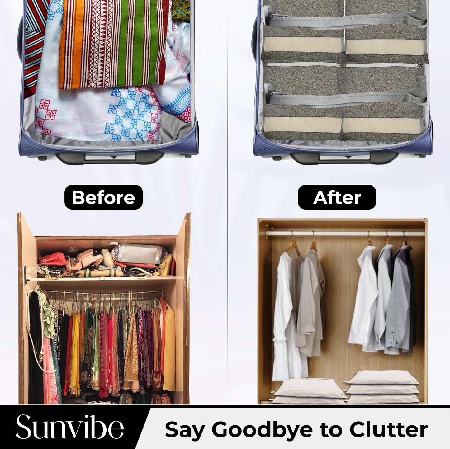 Saree Clothes Bags/Covers/Poches For Storage With Zip Closure (16 X 14 Inches, Grey) (Copy)