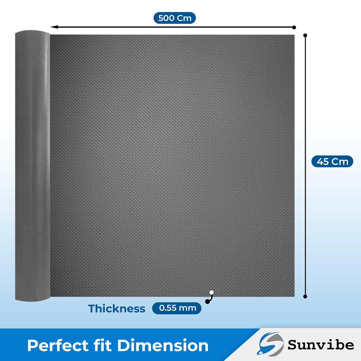 Drawer Cabinet Almirah Mat Waterproof Washable Mats (Grey)