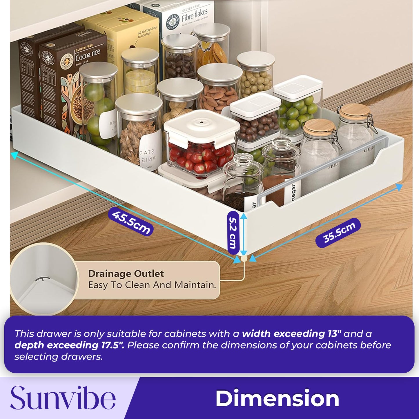 Pull-Out Cabinet Basket – Space Saver Organizer for Home