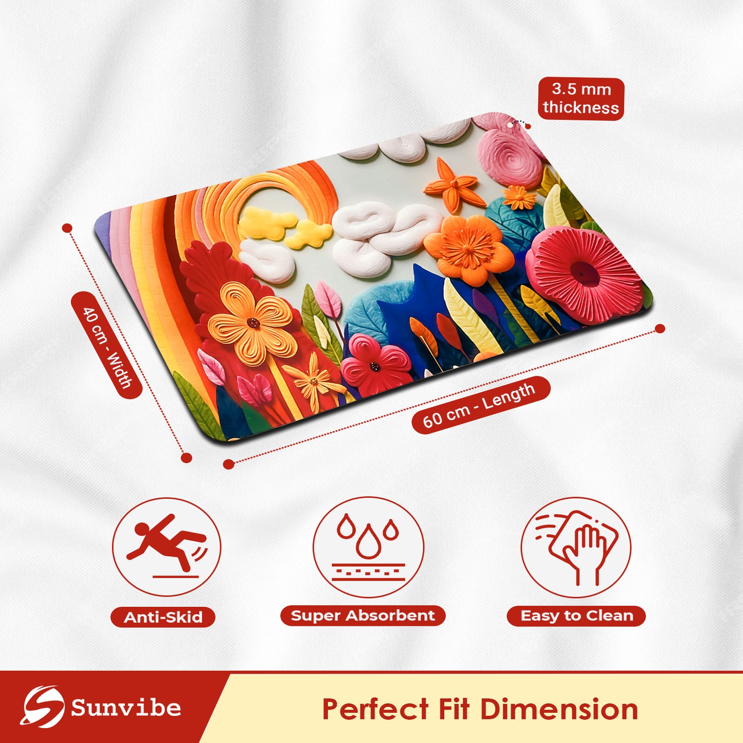 3D Anti-Skid Water-Soaking Mat: Perfect for Your Home