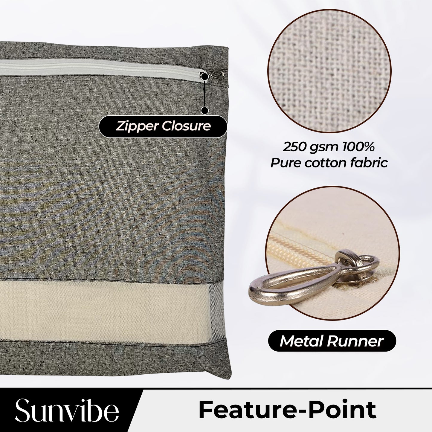 Saree Clothes Bags/Covers/Poches For Storage With Zip Closure (16 X 14 Inches, Grey) (Copy)