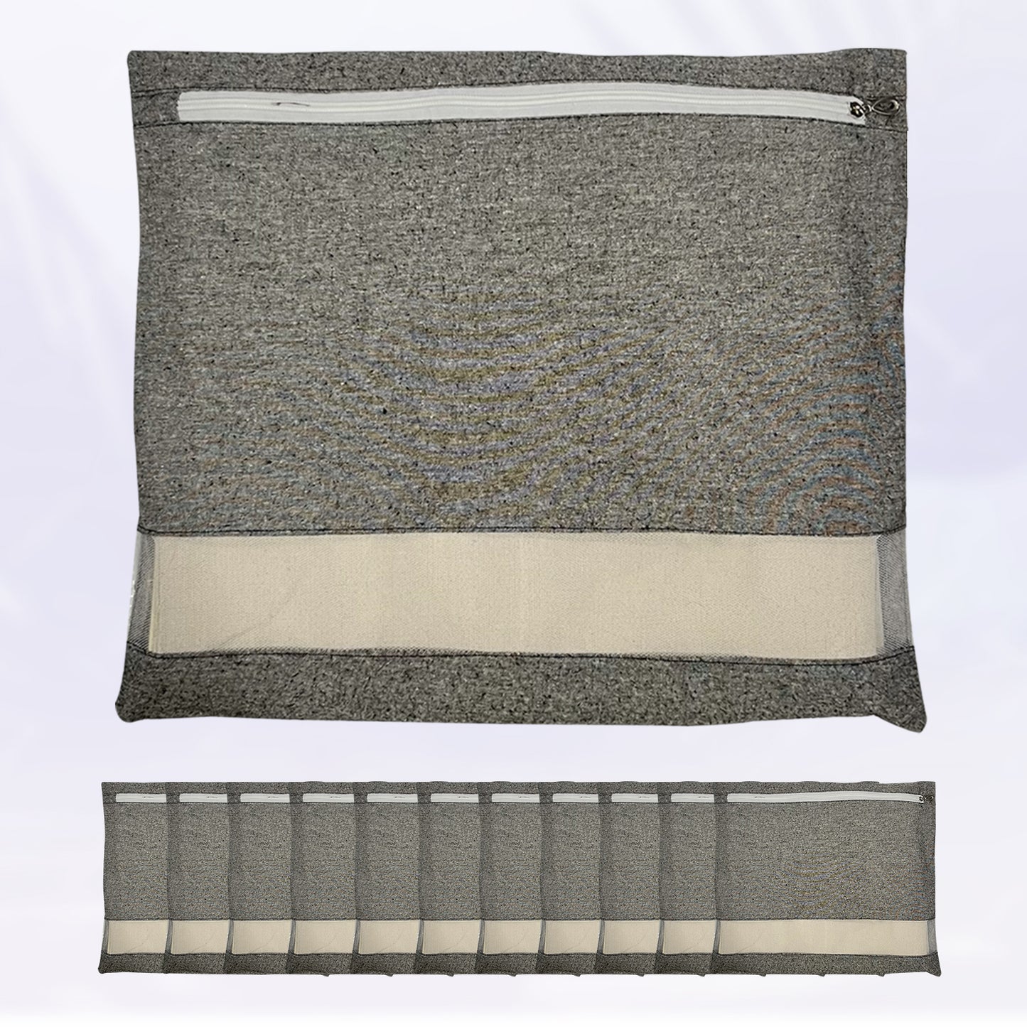 Saree Clothes Bags/Covers/Poches For Storage With Zip Closure (16 X 14 Inches, Grey) (Copy)