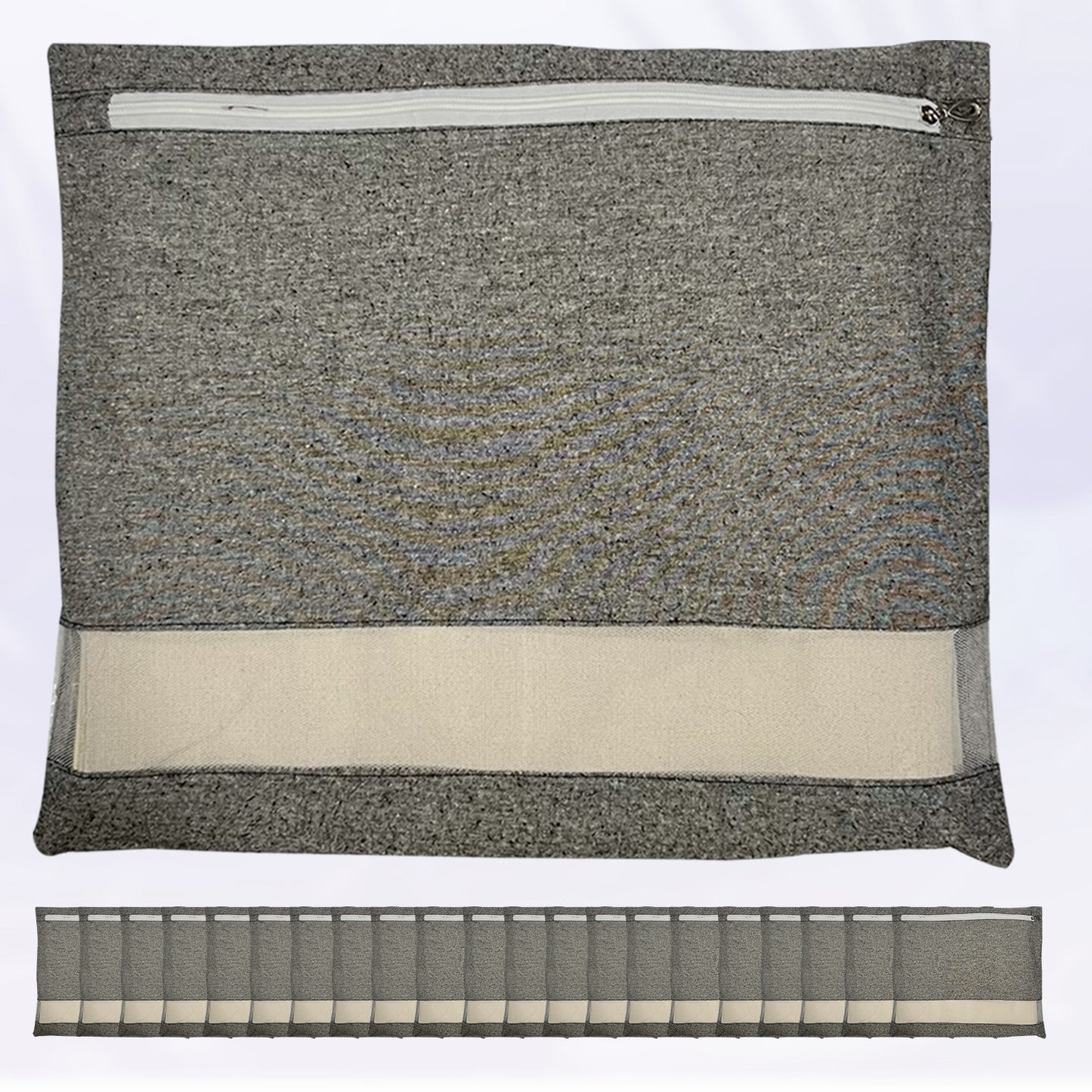 Saree Clothes Bags/Covers/Poches For Storage With Zip Closure (16 X 14 Inches, Grey) (Copy)