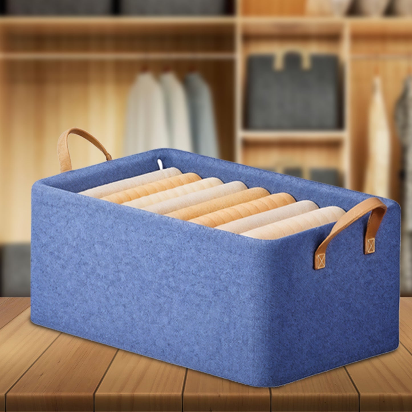 Foldable Wardrobe Organizer with Durable Handles