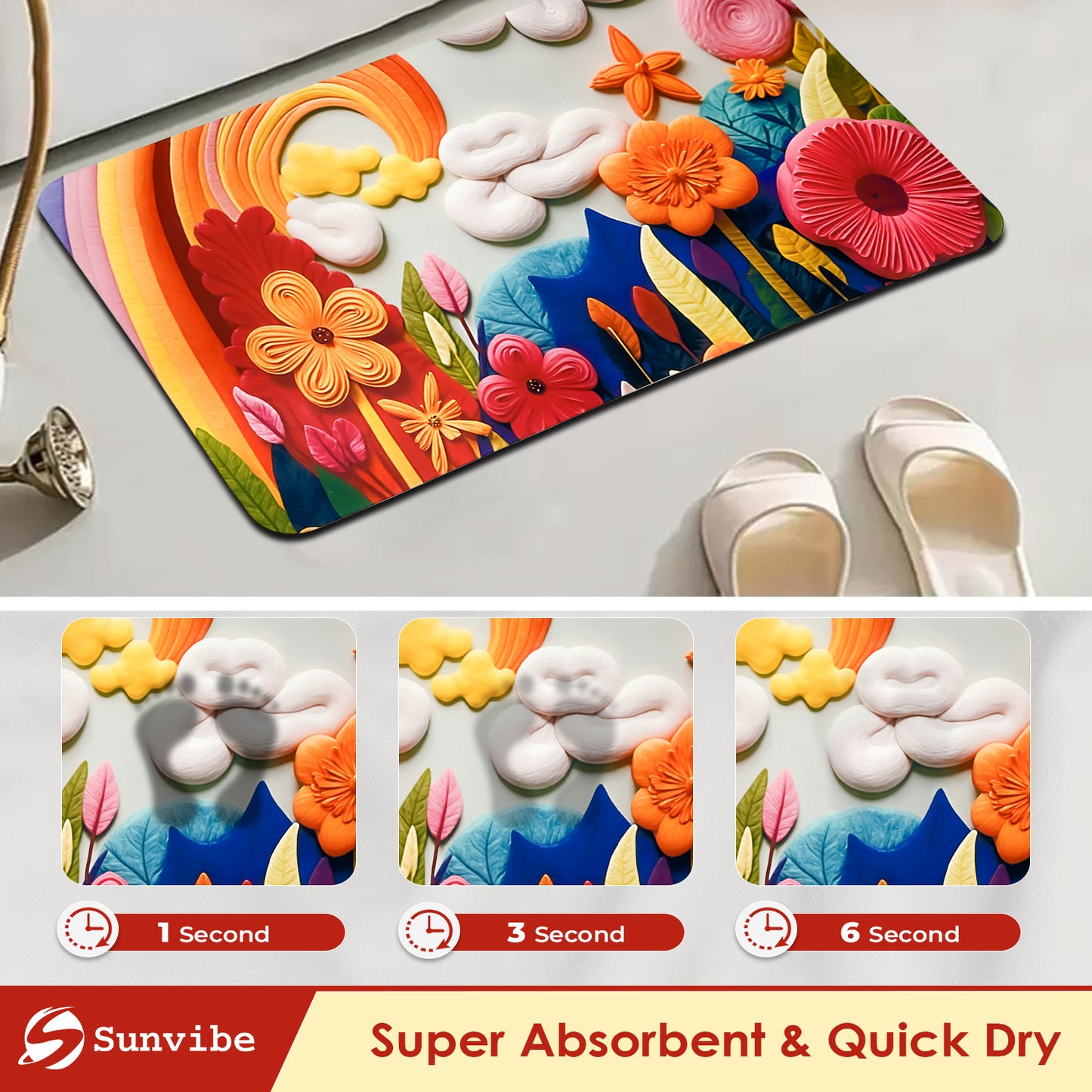 3D Anti-Skid Water-Soaking Mat: Perfect for Your Home