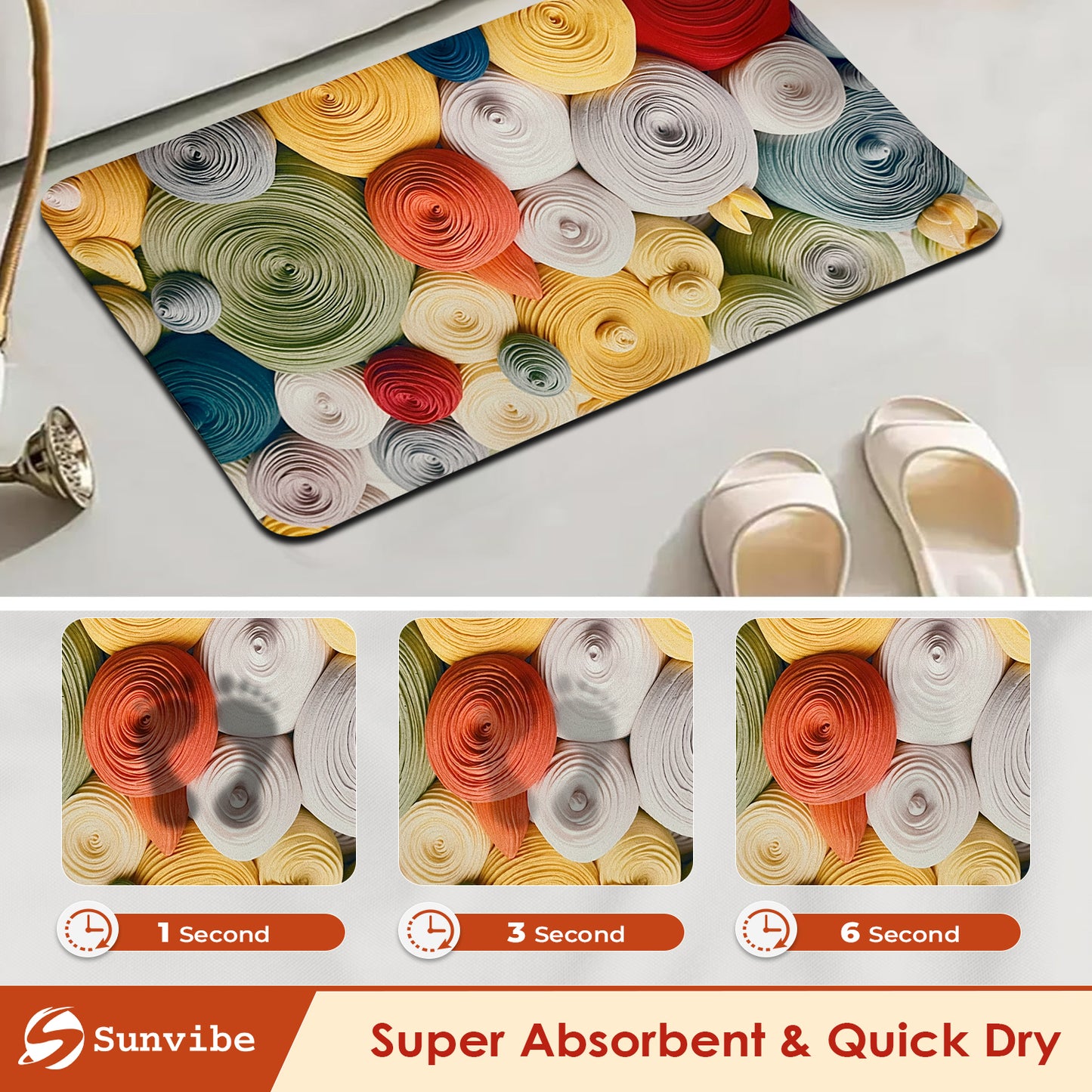 3D Anti-Skid Water-Soaking Mat: Perfect for Your Home