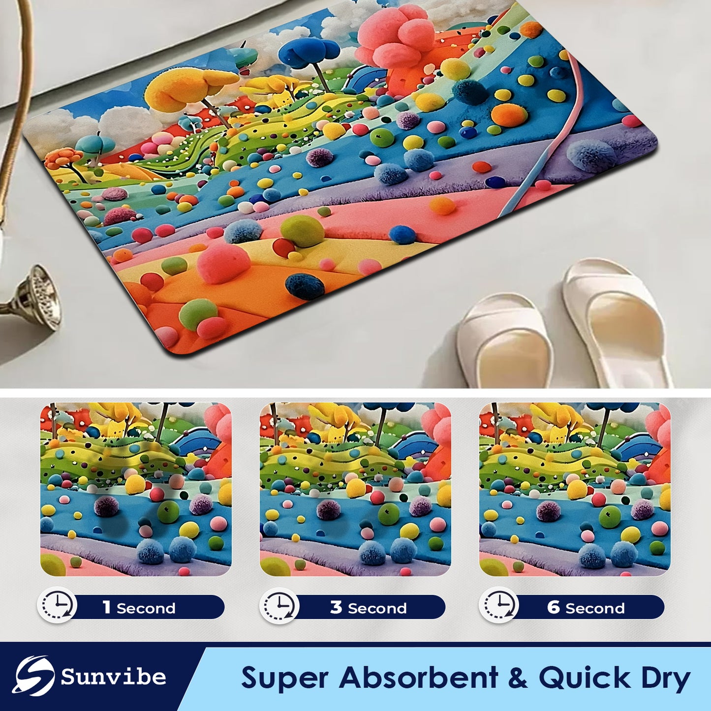 3D Anti-Skid Water-Soaking Mat: Perfect for Your Home