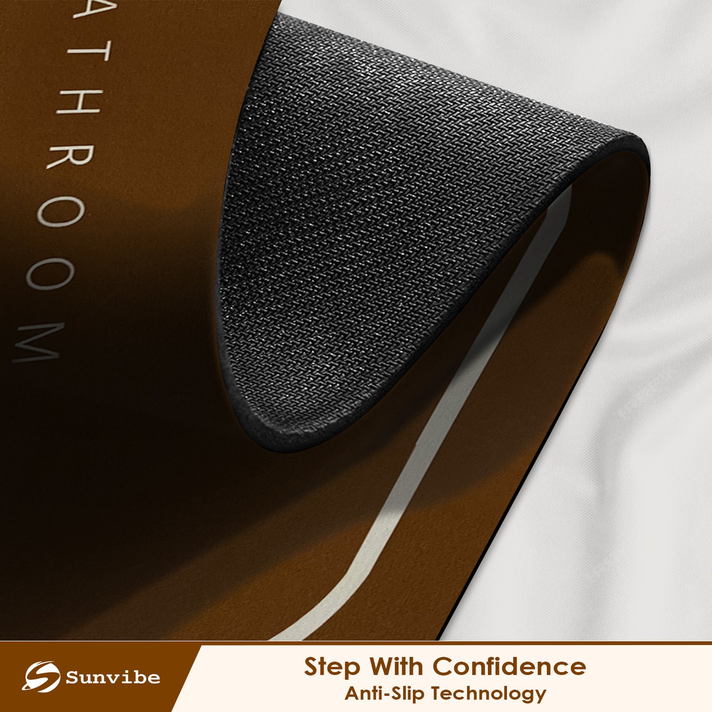 Bath Mat 3.5mm Anti-Skid Water Soaking Bathroom Print Door, Floor Mat