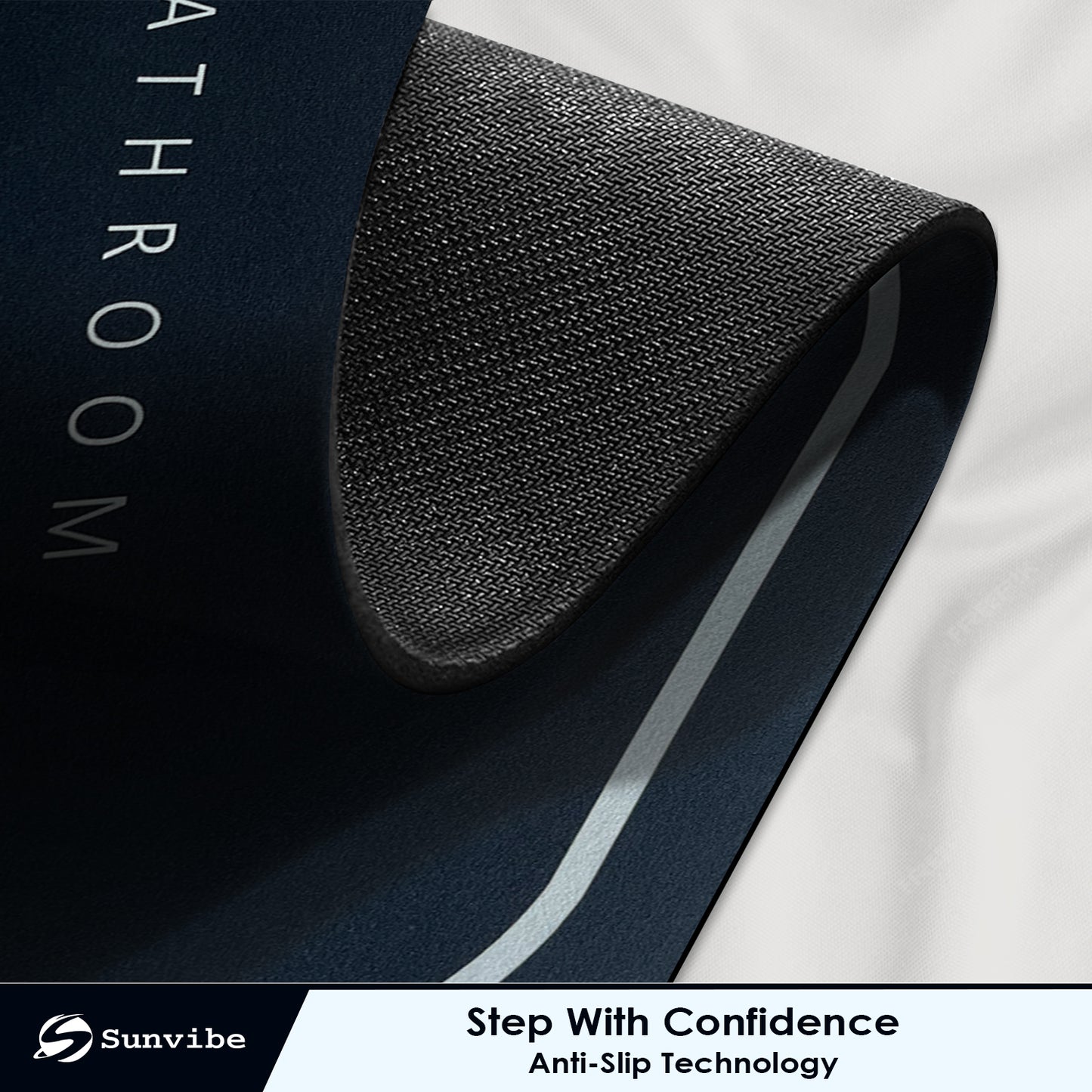 Bath Mat 3.5mm Anti-Skid Water Soaking Bathroom Print Door, Floor Mat