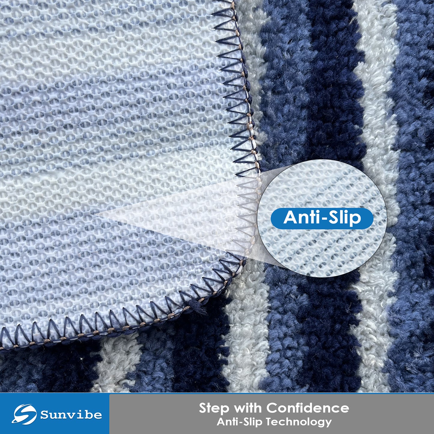 Microfiber Bath Mat  (Blue-1 Piece)