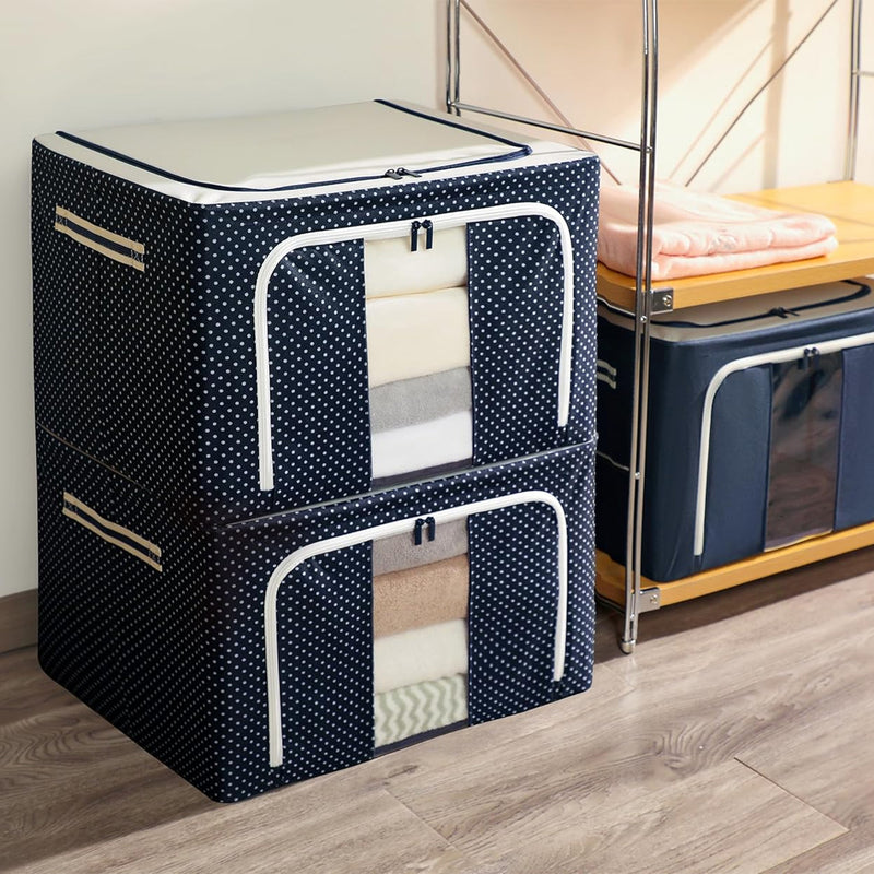 66L Double Sided Zipper Wardrobe Organizer with Durable Handle