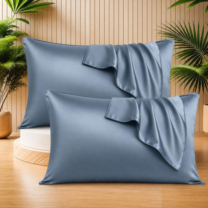 SUNVIBE®  Satin Pillow Covers With Scrunchy for Hair | Silk Pillow Case | Soft Pillow Satin Cover with Hidden Zipper | Pillow Cover