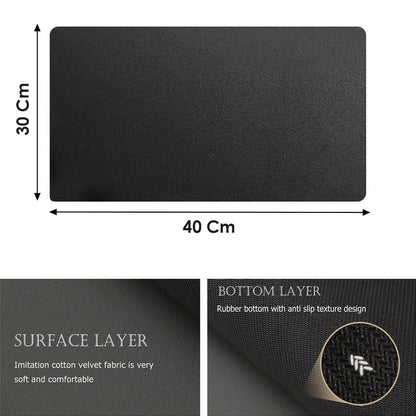 Placemat 40x30 Cms Water Absorbent Drying Mat for Kitchen Utensil (Black)