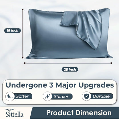 SUNVIBE®  Satin Pillow Covers With Scrunchy for Hair | Silk Pillow Case | Soft Pillow Satin Cover with Hidden Zipper | Pillow Cover