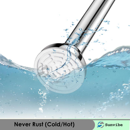Extendable Shower Curtain Tension Rod Non-Drilling Anti-Skid Spring Pull Rod -Silver (125Cm To 220Cm)