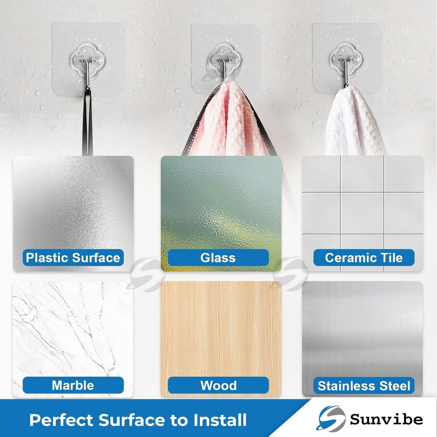 J Hook Pack of 6 | Multipurpose Wall Hooks | Strong & Durable Hanging Hooks for Home