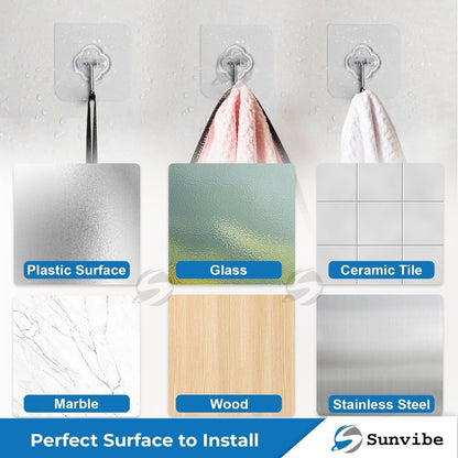 J Hook Pack of 6 | Multipurpose Wall Hooks | Strong & Durable Hanging Hooks for Home