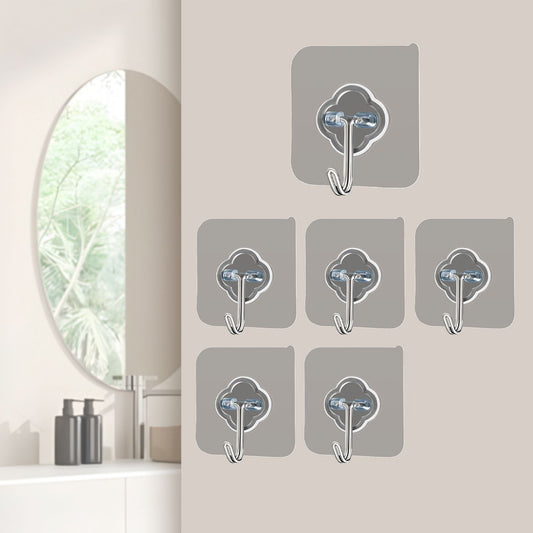 J Hook Pack of 6 | Multipurpose Wall Hooks | Strong & Durable Hanging Hooks for Home