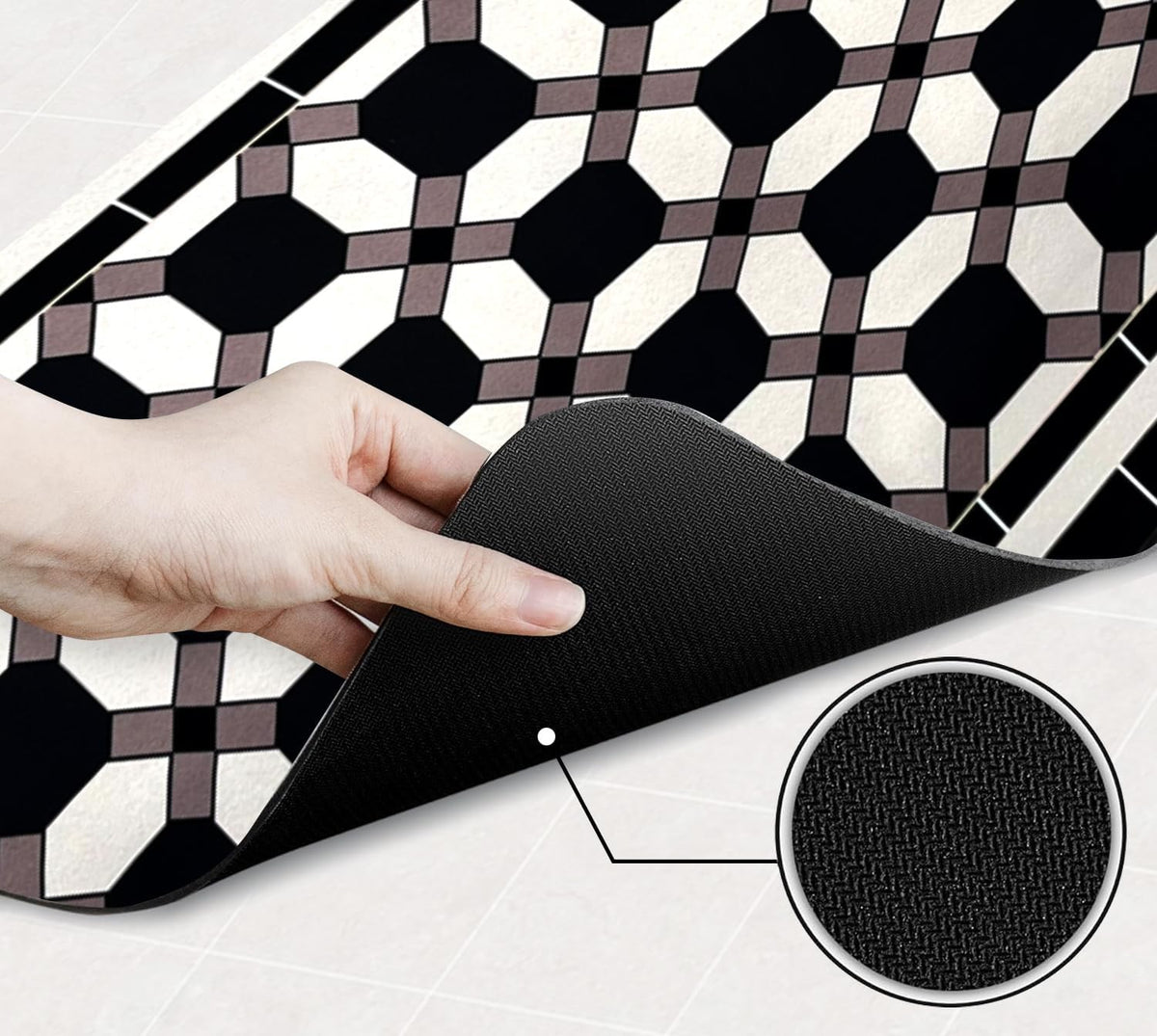 Kitchen Floor Mat 3.5mm (120x45 cm) Geomatric print