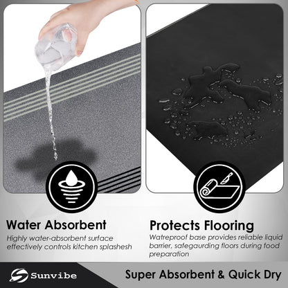 Kitchen Floor Mat 3.5mm (120x45cm & 40x80cm-2 Pieces) Liner