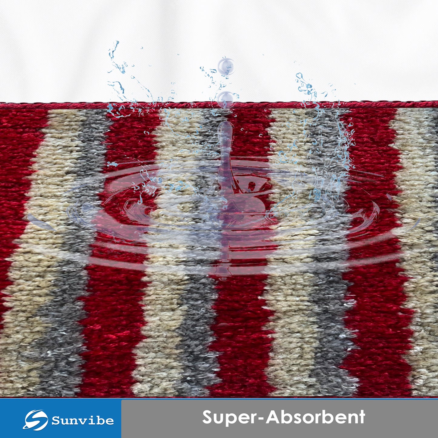 Microfiber Bath Mat  (Red-1 Piece)