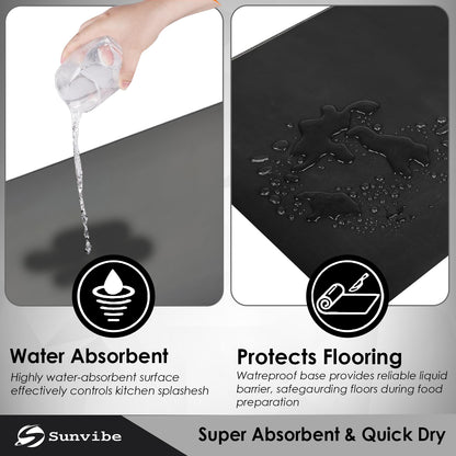 Kitchen Floor Mat 3.5mm (120x40cm & 40x60cm, Grey)