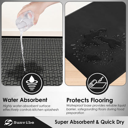 Kitchen Floor Mat 3.5mm (120x40cm & 40x60cm-2 Pieces)