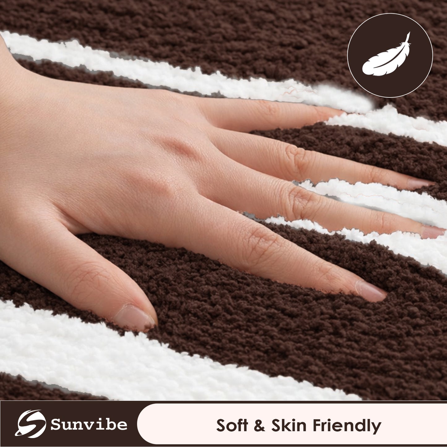 Super Soft Microfiber Bath Mat | Ultra Absorbent & Quick Dry | Anti-Slip Backing | Machine Washable Bathroom Floor Mat