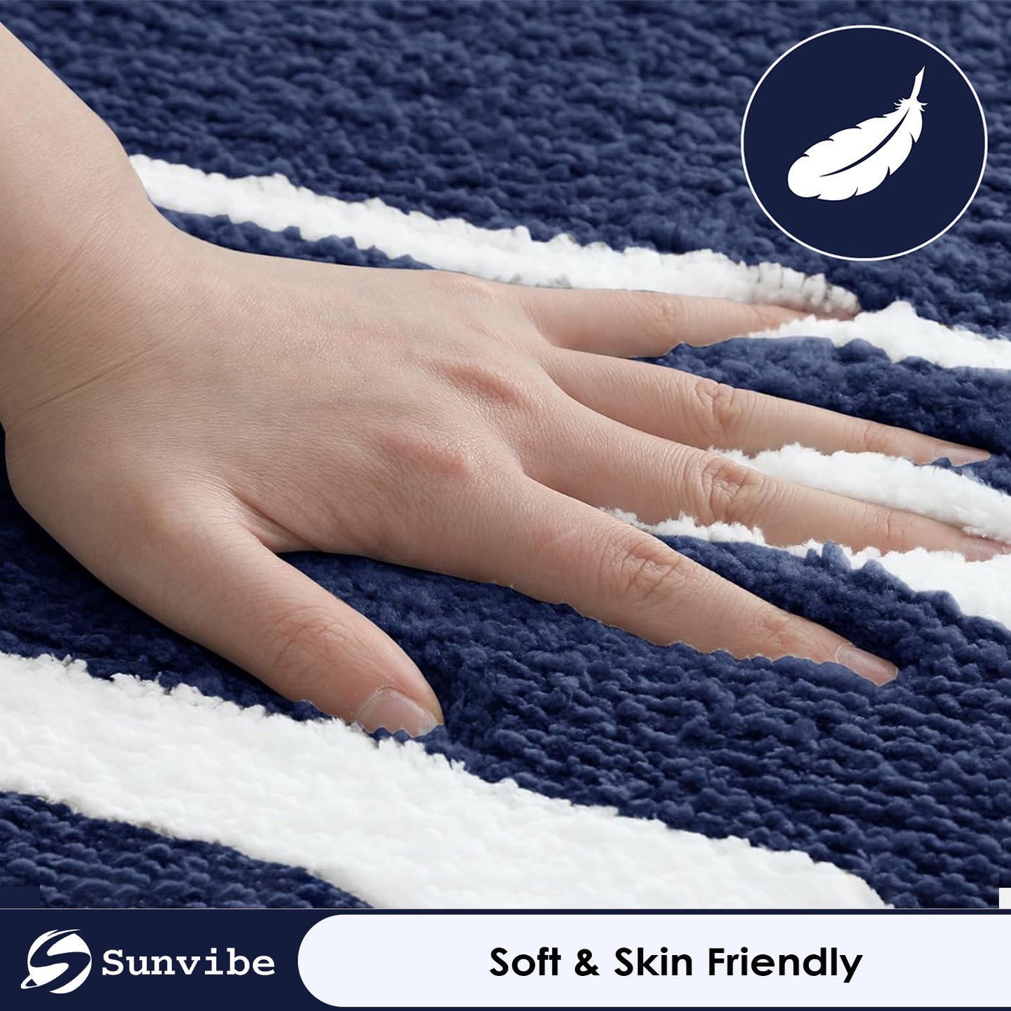 Super Soft Microfiber Bath Mat | Ultra Absorbent & Quick Dry | Anti-Slip Backing | Machine Washable Bathroom Floor Mat