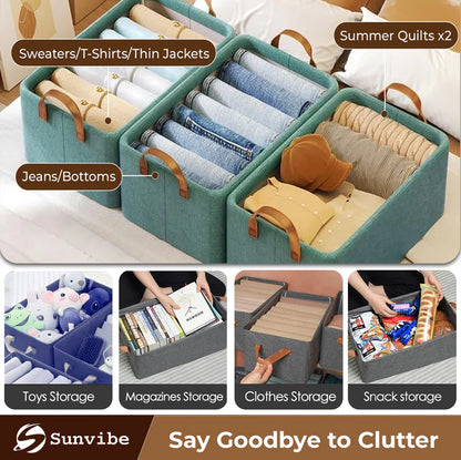 Wardrobe Organizer for Clothes | Foldable Storage Box | Space Saving Closet Organizer