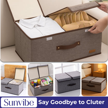 Foldable Clothes Storage Organizer Box Multi-Functional Storage Organizer – Declutter with Style.