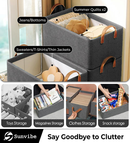Foldable Wardrobe Organizer with Durable Handles
