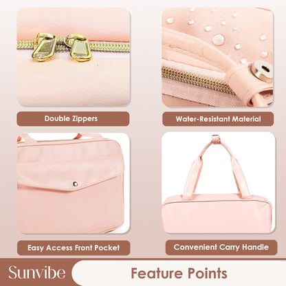 Waterproof PU Leather Hanging Toiletry & Makeup Organizer for Women