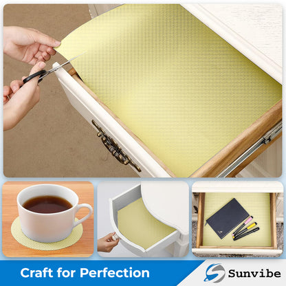 Drawer Cabinet Almirah Mat (45cm X 300cm) Waterproof Washable Mats (Ivory)