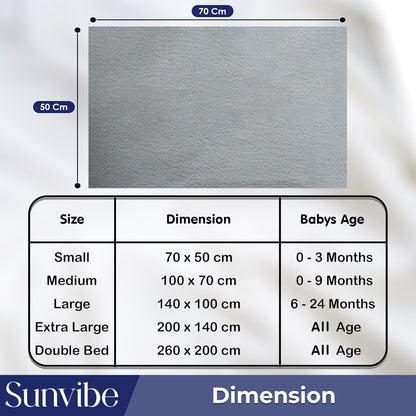 Absorbent & Waterproof Baby Mattress Protector Sheet – Quick Dry, Washable