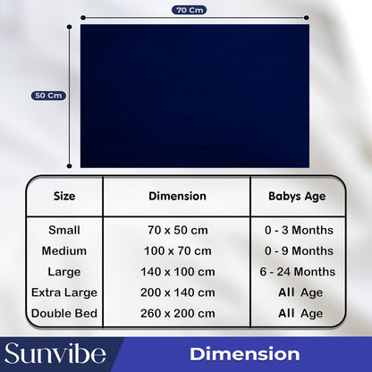 Absorbent & Waterproof Baby Mattress Protector Sheet – Quick Dry, Washable