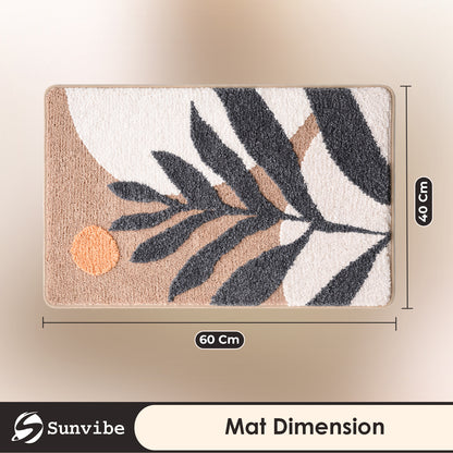 3D Microfiber Floor Mat | Ultra Soft & Super Absorbent Bath Mat | Anti-Slip Backing | Quick Dry Washable Rug for Bathroom, Kitchen & Bedroom