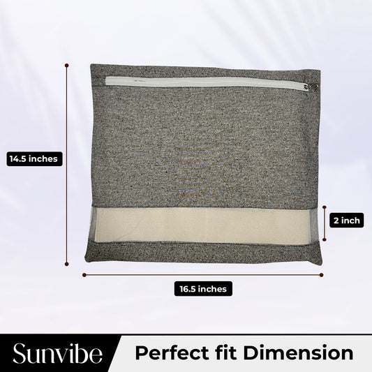 Saree Clothes Bags/Covers/Poches For Storage With Zip Closure (16 X 14 Inches, Grey) (Copy)
