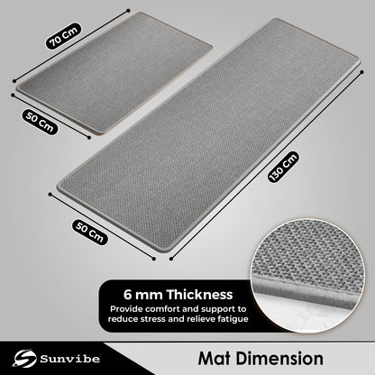 Kitchen Floor Mat 3.5mm (120x40cm & 40x60cm-2 Pieces)