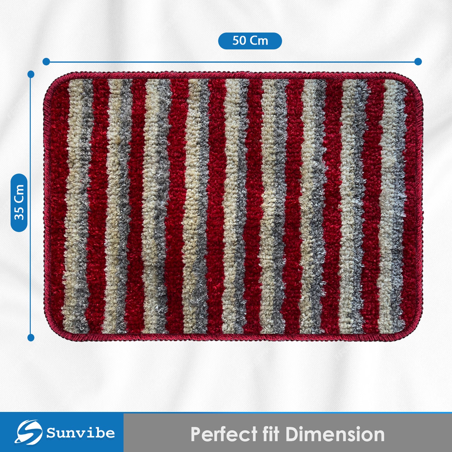 Microfiber Bath Mat  (Red-1 Piece)