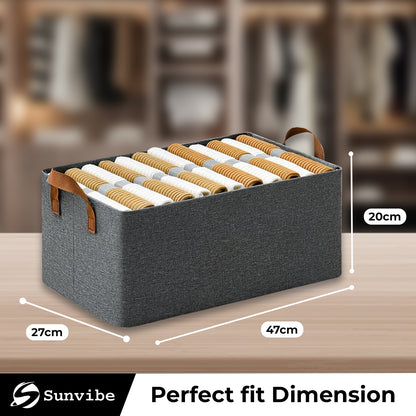 Foldable Wardrobe Organizer with Durable Handles