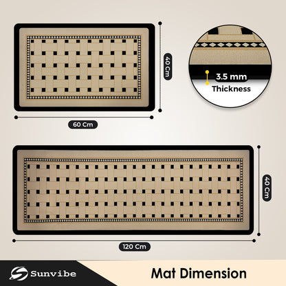 Kitchen Floor Mat 3.5mm (120x40cm & 40x60cm-2 Pieces)