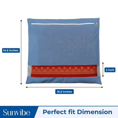 Saree Clothes Bags/Covers/Poches For Storage With Zip Closure (16 X 14 Inches)