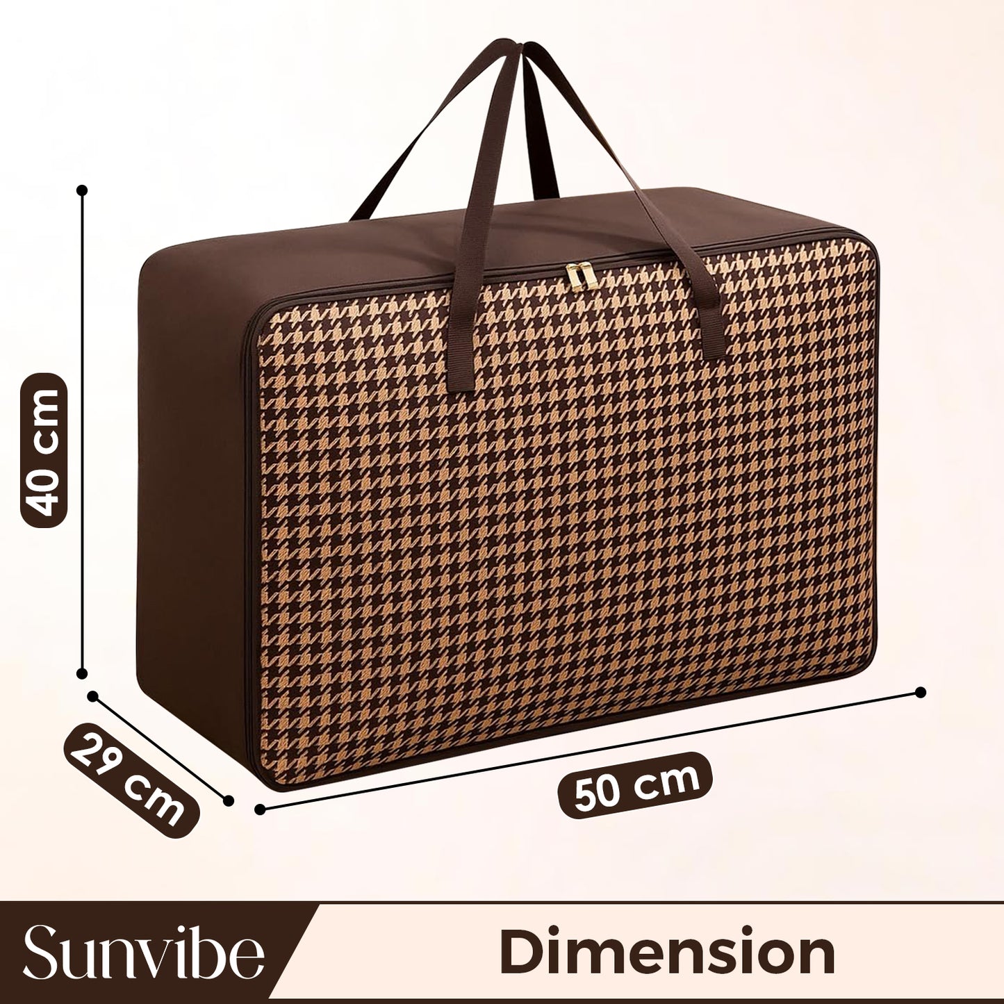 Sunvibe® Large Wardrobe Storage Bag | Heavy Duty Clothes Organizer with Strong Zipper | Foldable Blanket & Saree Storage Bag | Dustproof | Large Capacity
