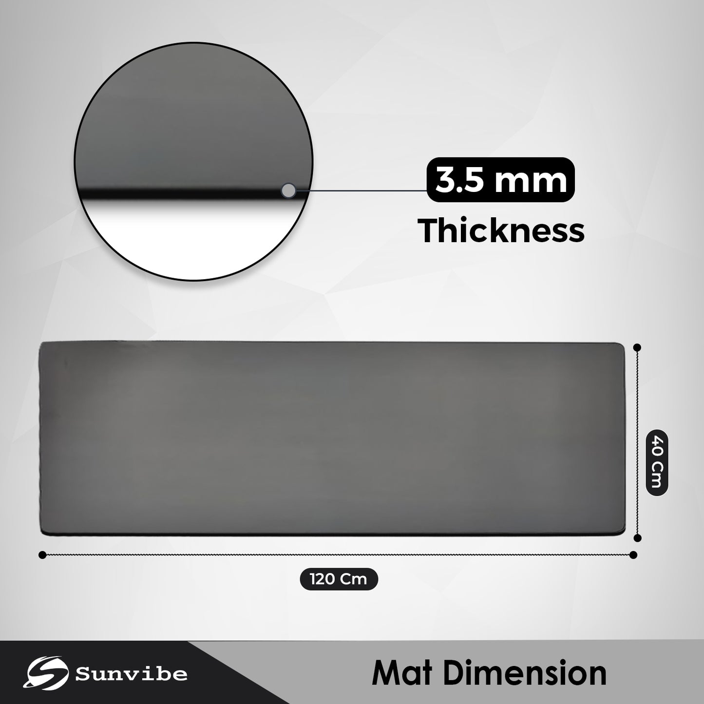 Kitchen Floor Mat 3.5mm (120x40cm & 40x60cm, Grey)