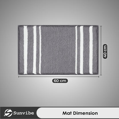 Super Soft Microfiber Bath Mat | Ultra Absorbent & Quick Dry | Anti-Slip Backing | Machine Washable Bathroom Floor Mat