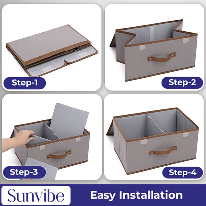 Foldable Clothes Storage Organizer Box Multi-Functional Storage Organizer – Declutter with Style.