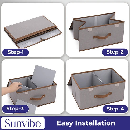 Foldable Wardrobe Organizer with Durable Handles