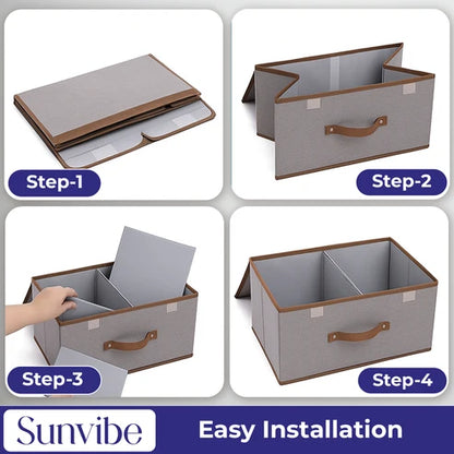 Foldable Wardrobe Organizer with Durable Handles