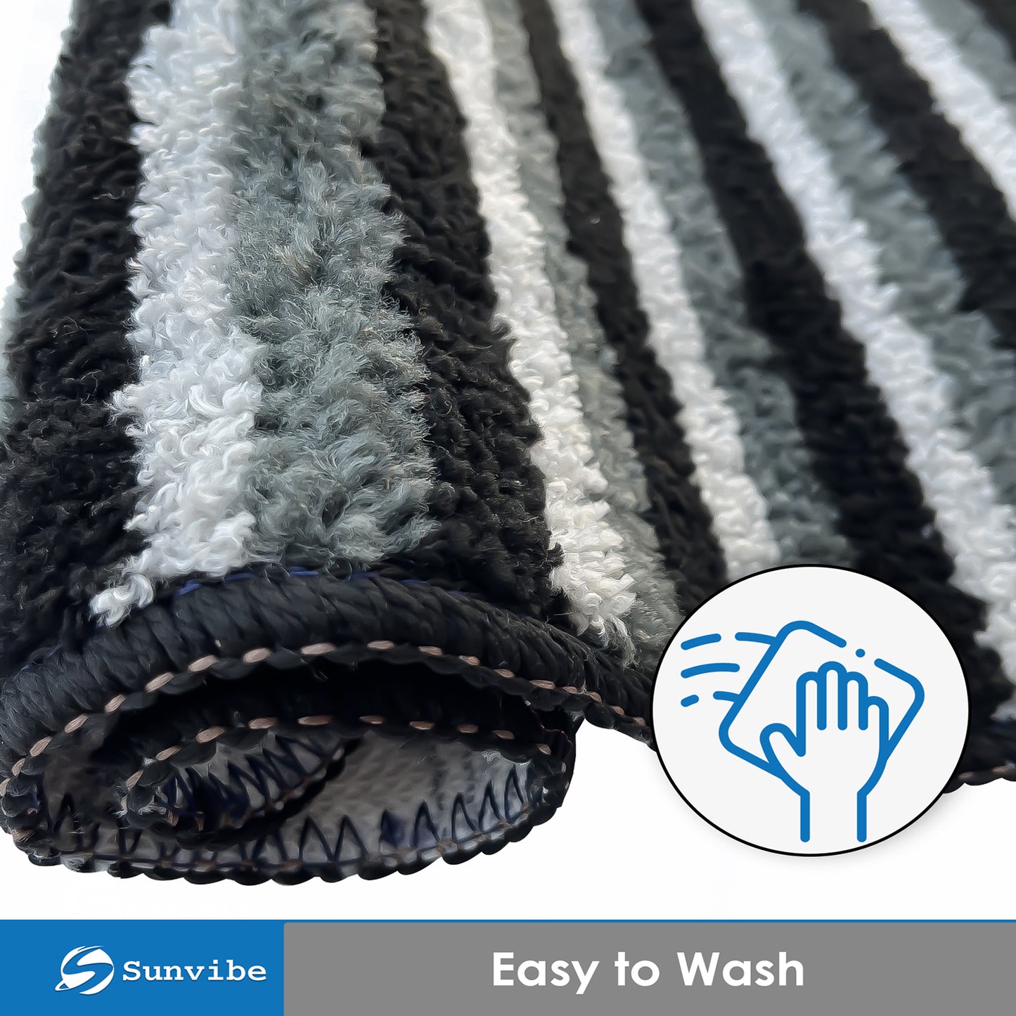 Microfiber Bath Mat  (Black-1 Piece)